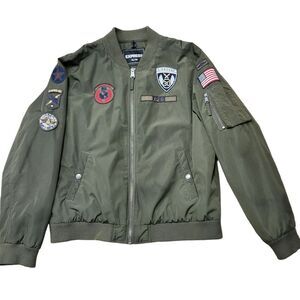 Express Military Style Flight Jacket Men's XL/TG Green